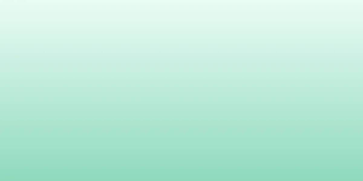 A mint gradient banner